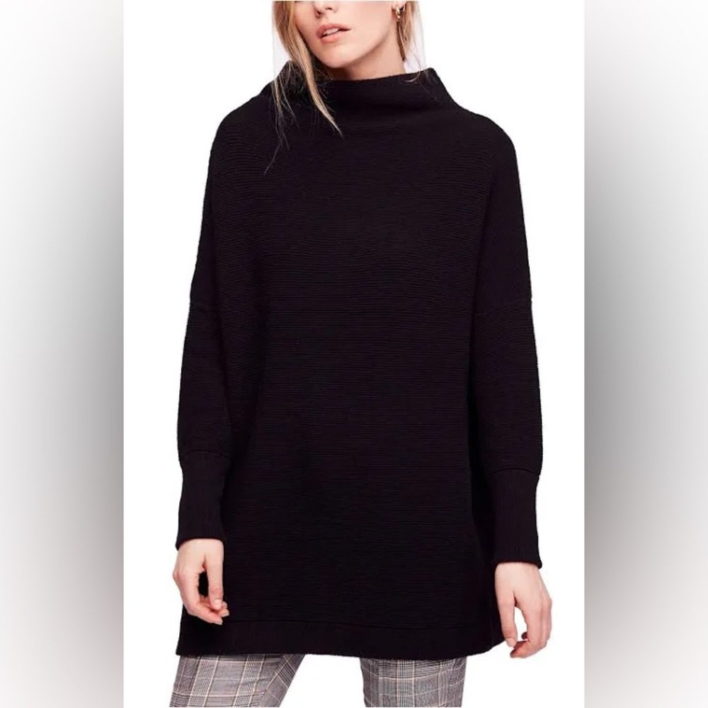 Free People Elegant Black Cowl Neck Sweater. See actual photos attached. Bought